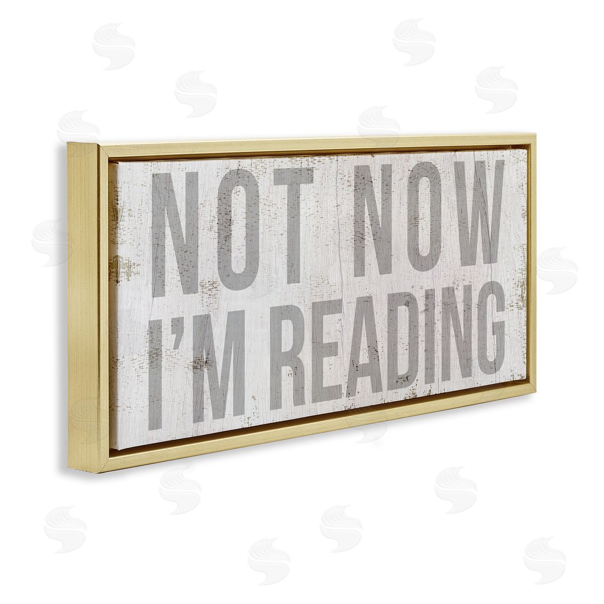 Stupell Studio Not Now I'm Reading Rustic Book Lover Phrase