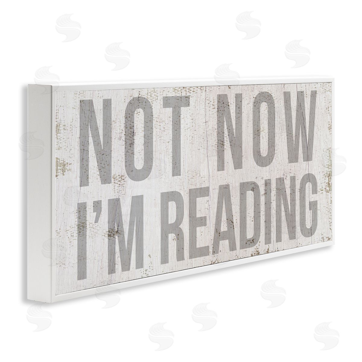 Stupell Studio Not Now I'm Reading Rustic Book Lover Phrase