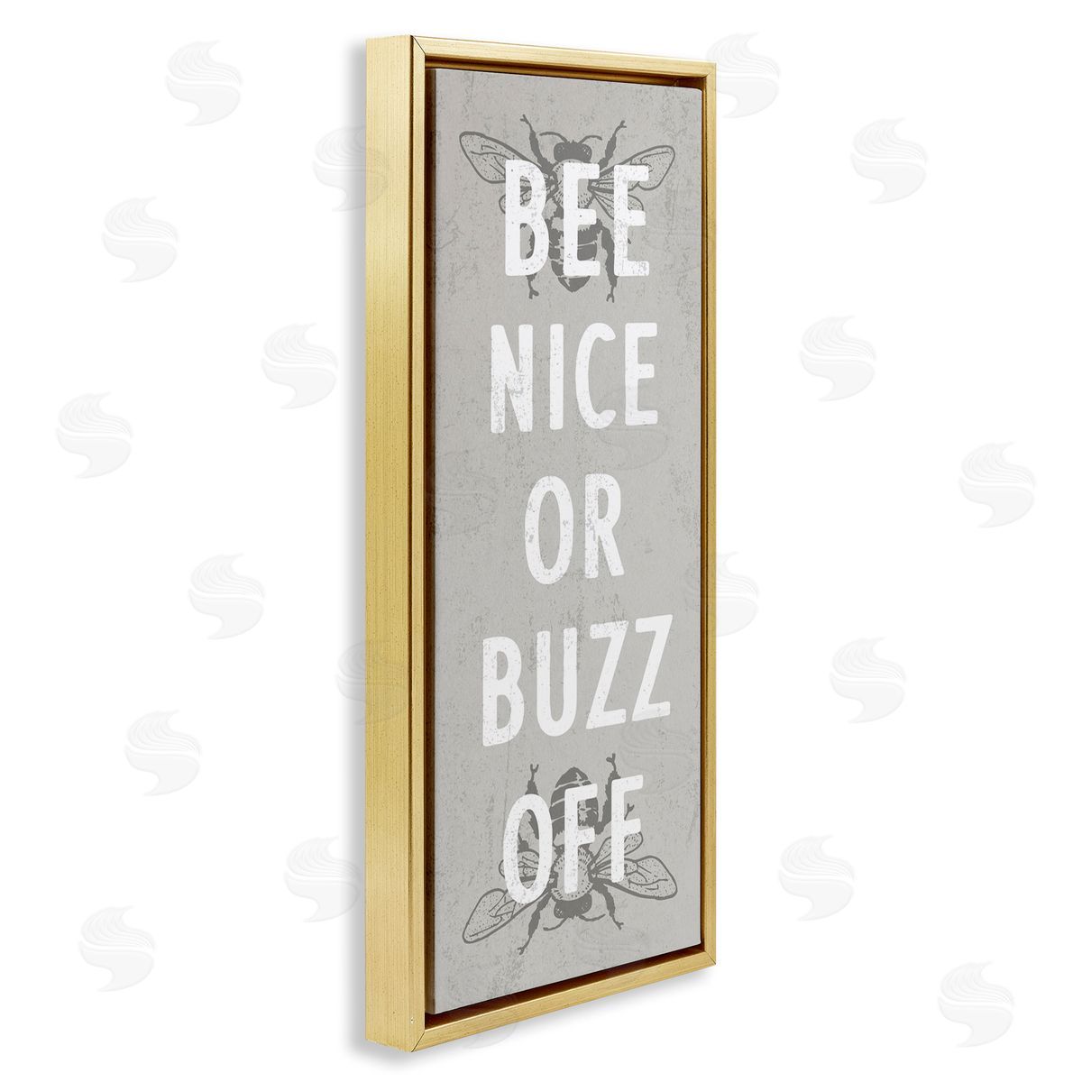Stupell Studio Bee Nice Buzz Off Bumble Insect Humor Sign