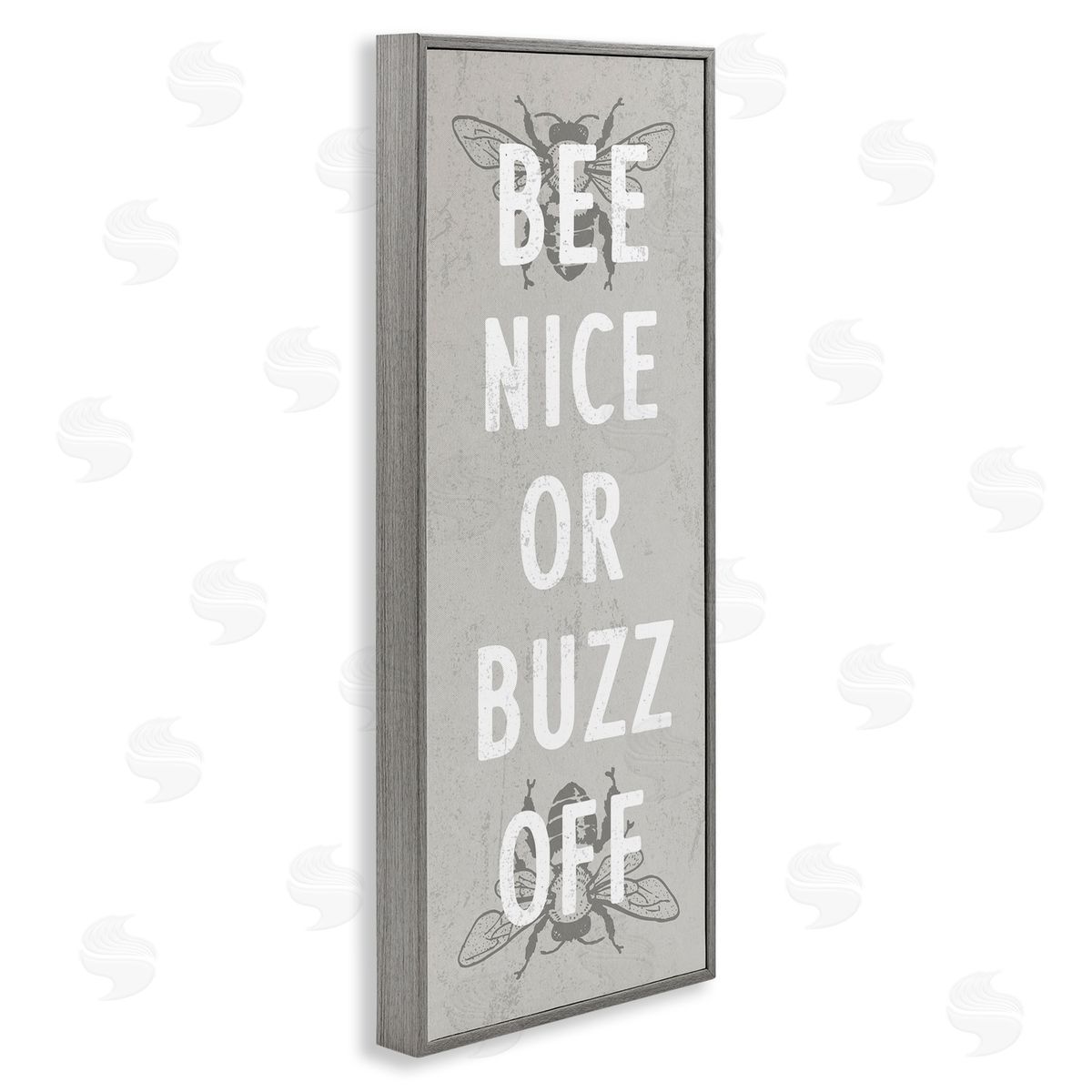 Stupell Studio Bee Nice Buzz Off Bumble Insect Humor Sign