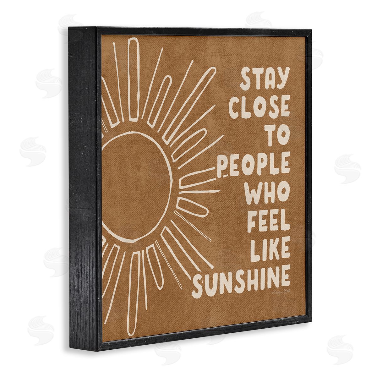 Susan Ball Feel Like Sunshine Supportive Friendship Boho Sun Rays Black Framed Glicee Wall Art Print