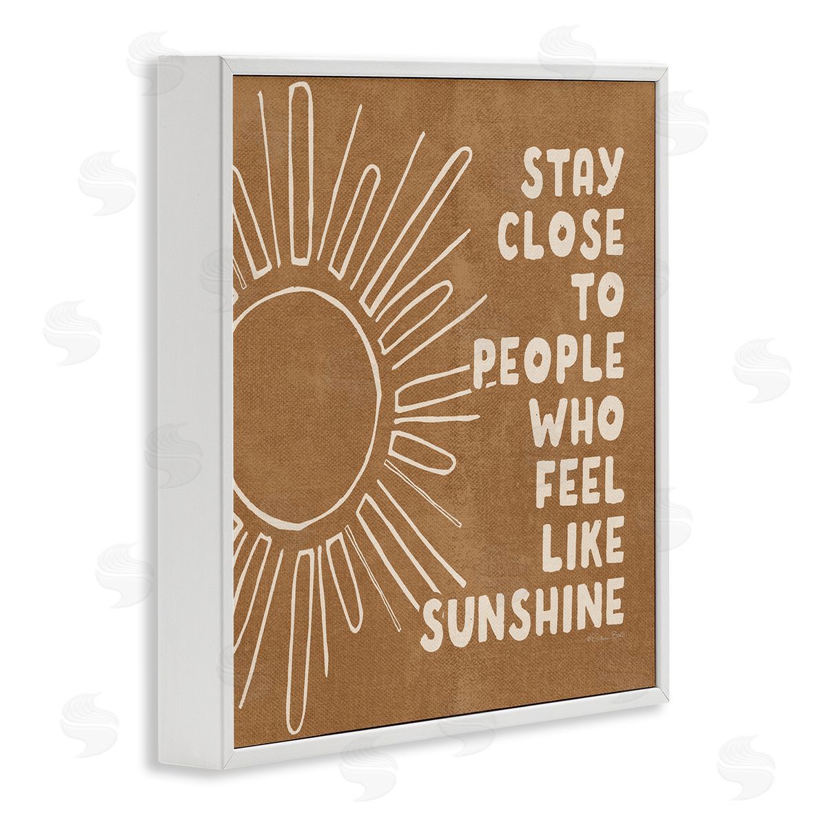 Susan Ball Feel Like Sunshine Supportive Friendship Boho Sun Rays White Framed Glicee Wall Art Print