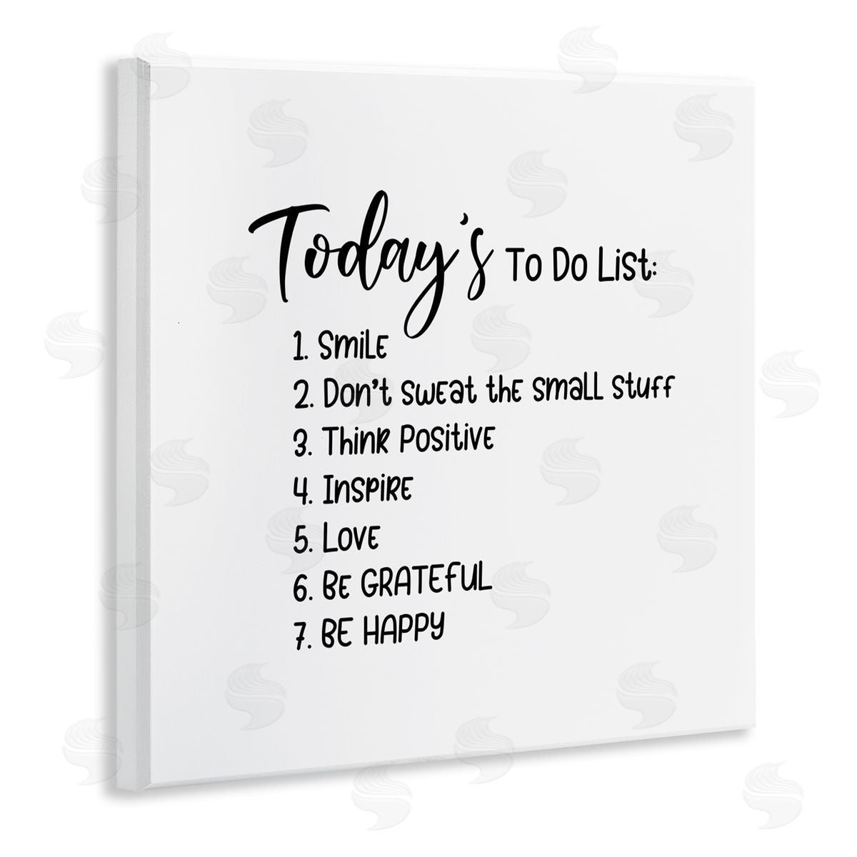 Yvonne Coleman Burney Uplifting To Do List Life Happiness Casual Typography Wooden Wall Plaque Art Print