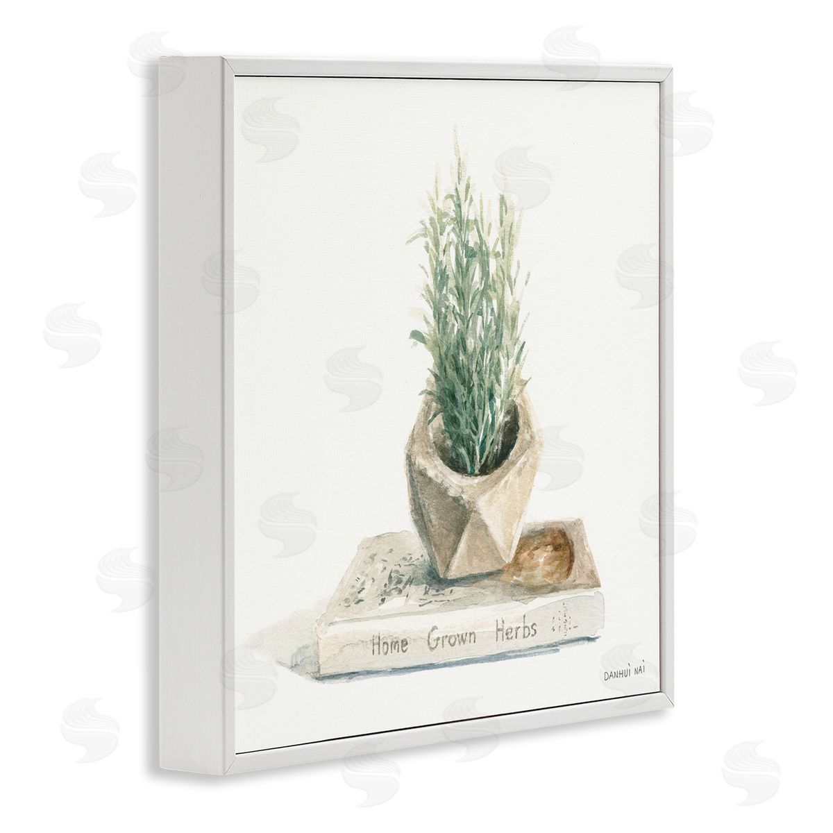 Danhui Nai Modest Herb Planter Book White Framed Glicee Wall Art Print