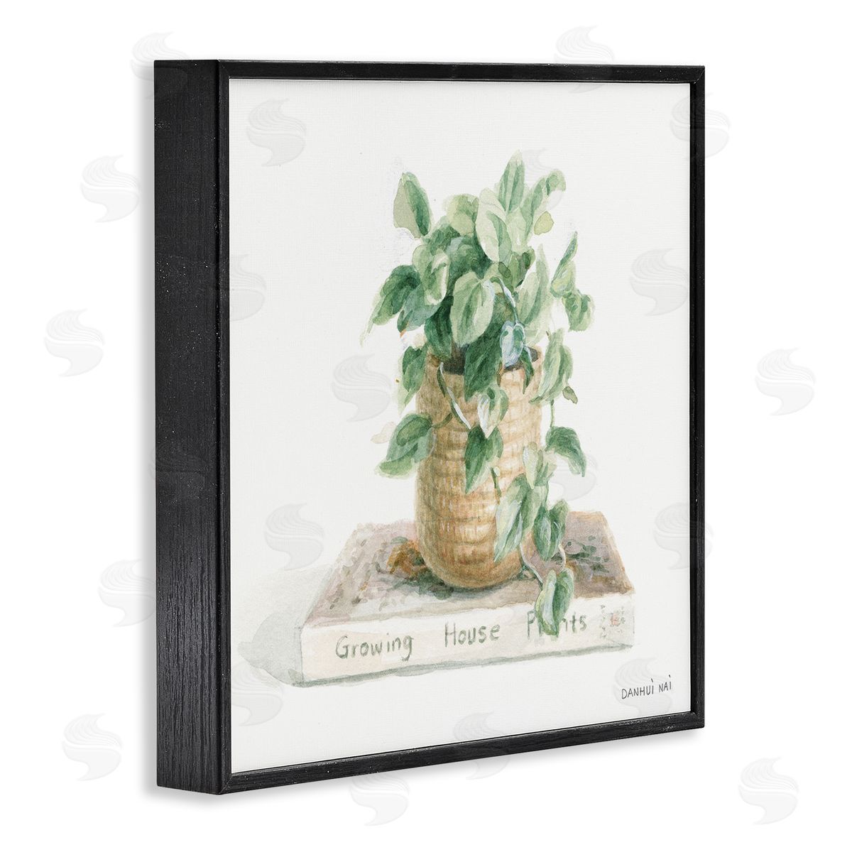 Danhui Nai Potted Plant on Garden Book Black Framed Glicee Wall Art Print