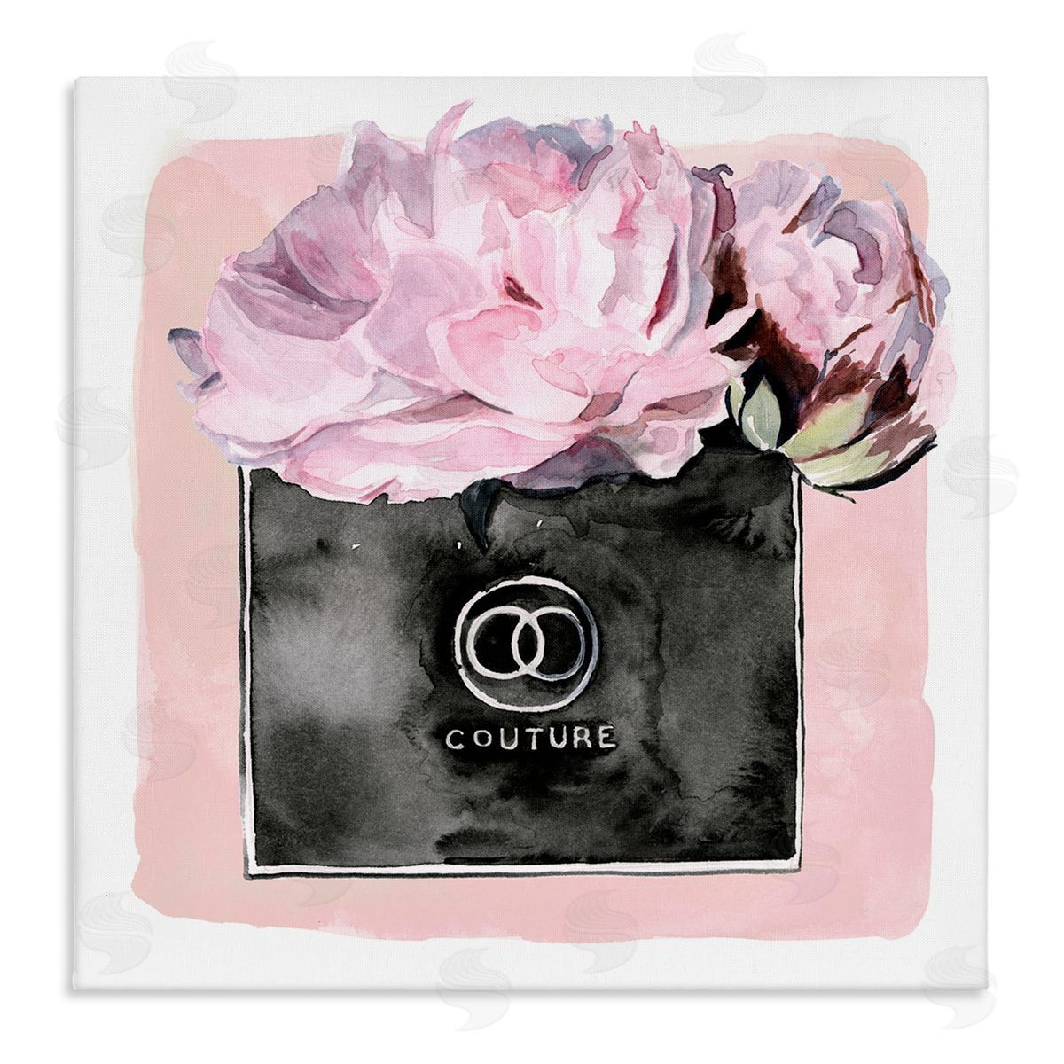 Jennifer Paxton Parker Pink Glam Blossom Fashion Couture Vase Stretched Canvas Wall Art Print