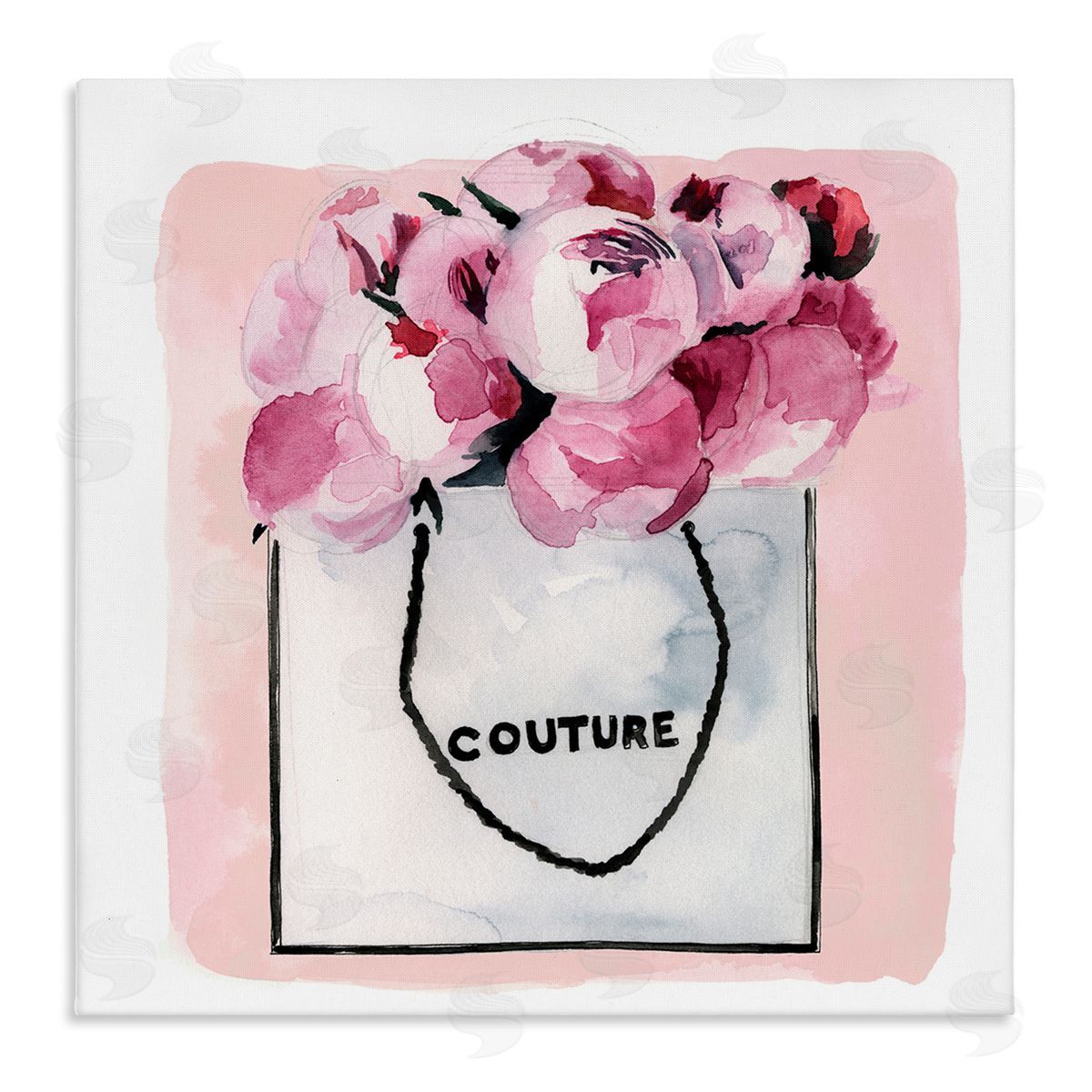 Jennifer Paxton Parker Blooming Pink Peonies Glam Arrangement Stretched Canvas Wall Art Print