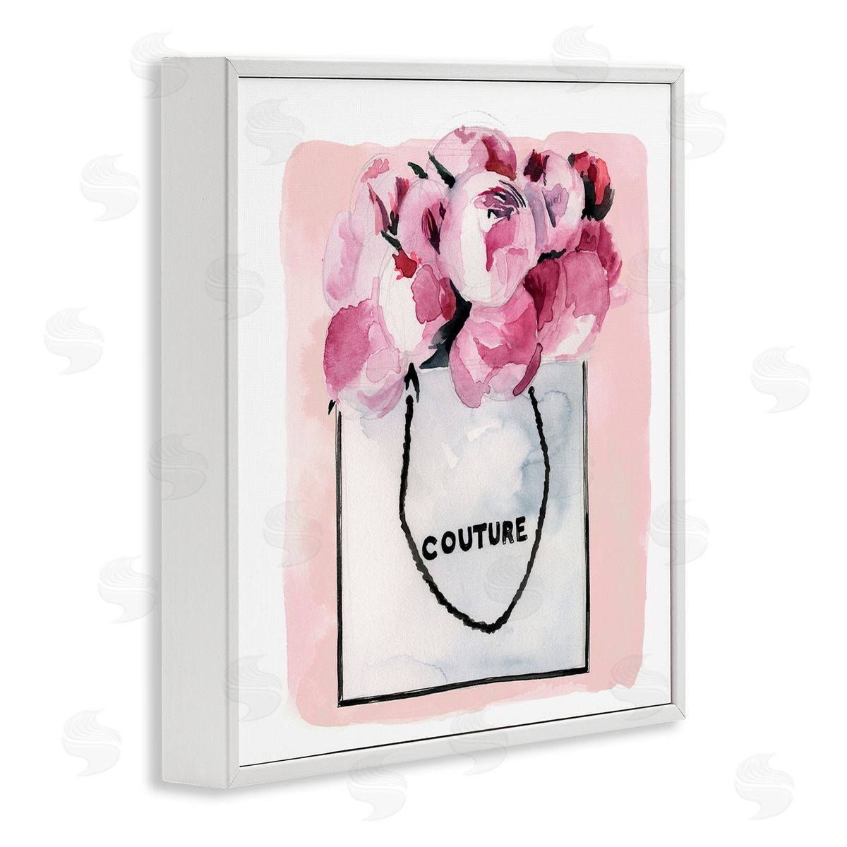 Jennifer Paxton Parker Blooming Pink Peonies Glam Arrangement White Framed Glicee Wall Art Print