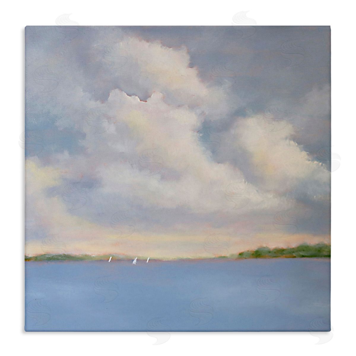 Catherine Andersen Vast Cloudy Sky Panoramic Ocean View Stretched Canvas Wall Art Print