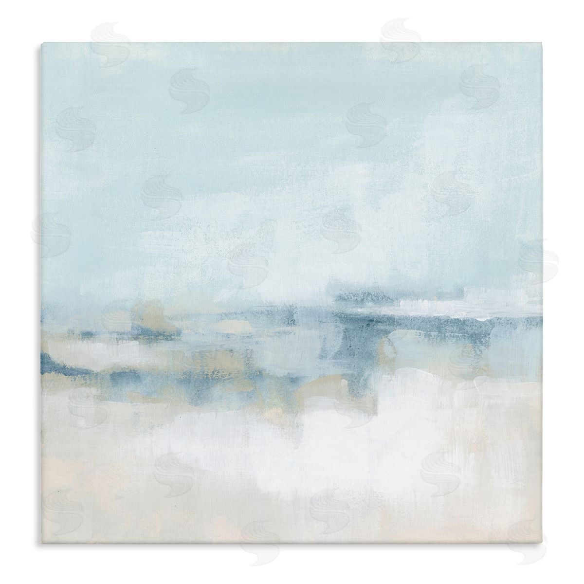 Abstract Cloudy Landscape Blue Fog Canvas Wall Art, Home Decor by June Erica Vess