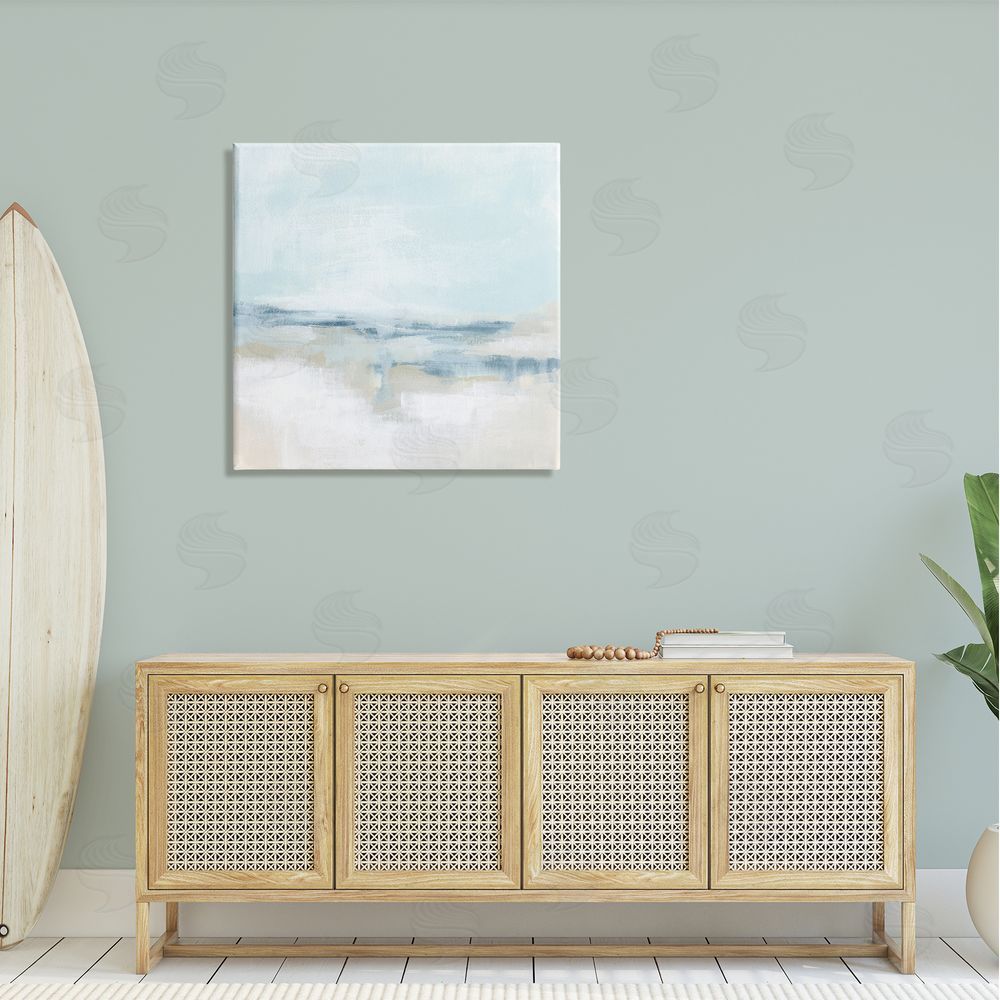 June Erica Vess Contemporary Landscape Abstract Mist Canvas Wall Art in Room