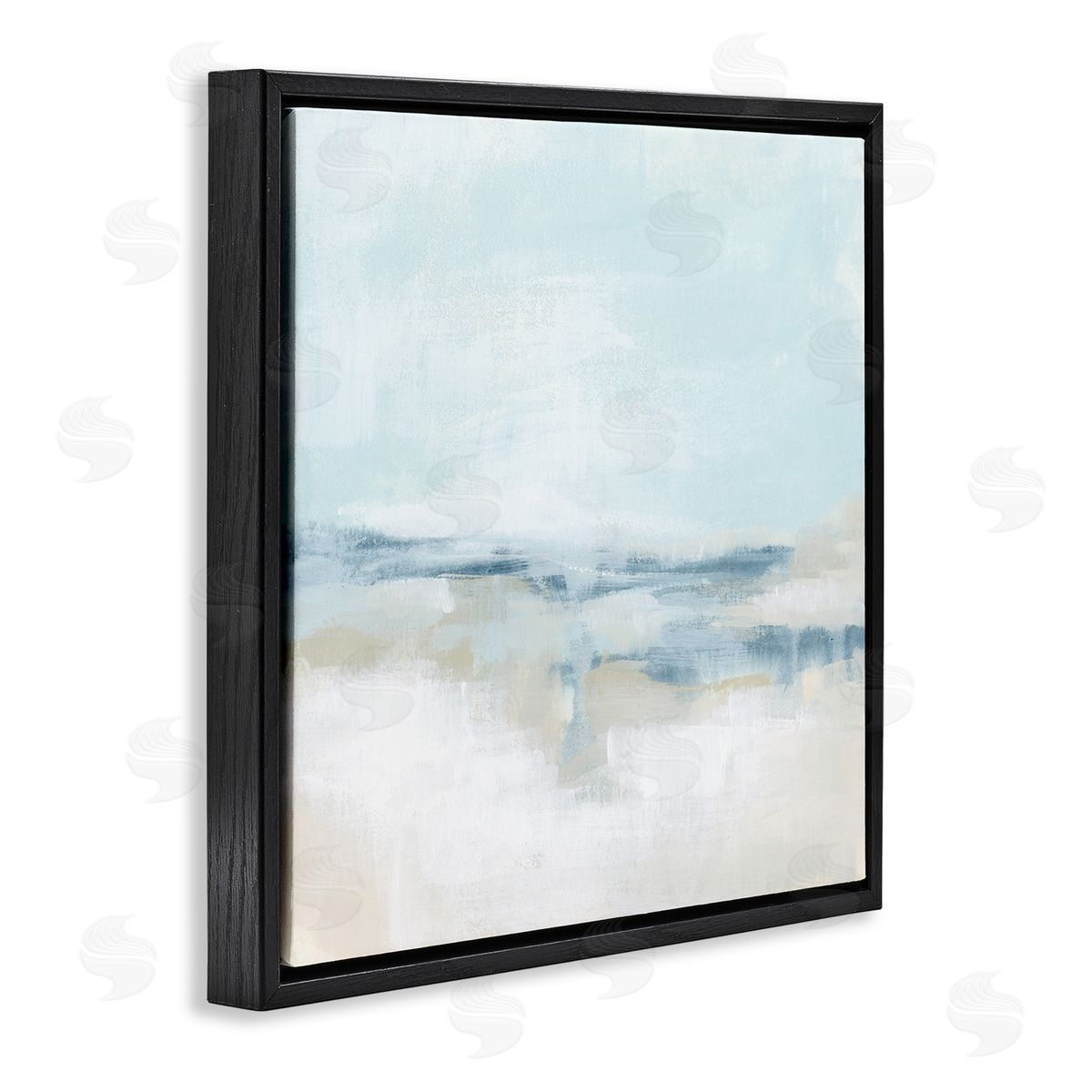 June Erica Vess Contemporary Landscape Abstract Mist Black Floating Frame Canvas Wall Art Print