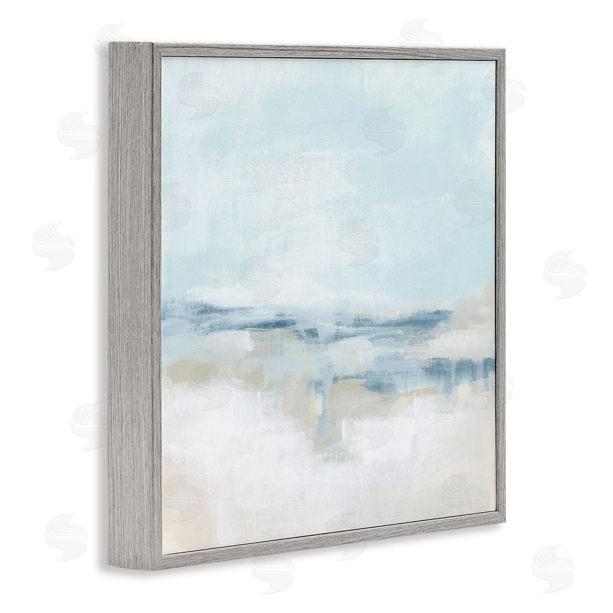 June Erica Vess Contemporary Landscape Abstract Mist Gray Framed Glicee Wall Art Print