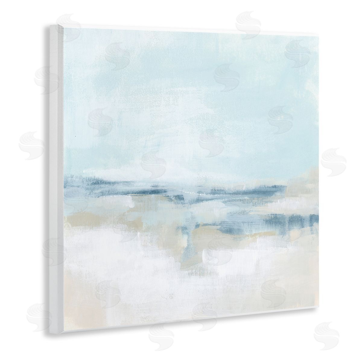 June Erica Vess Contemporary Landscape Abstract Mist Wooden Wall Plaque Art Print