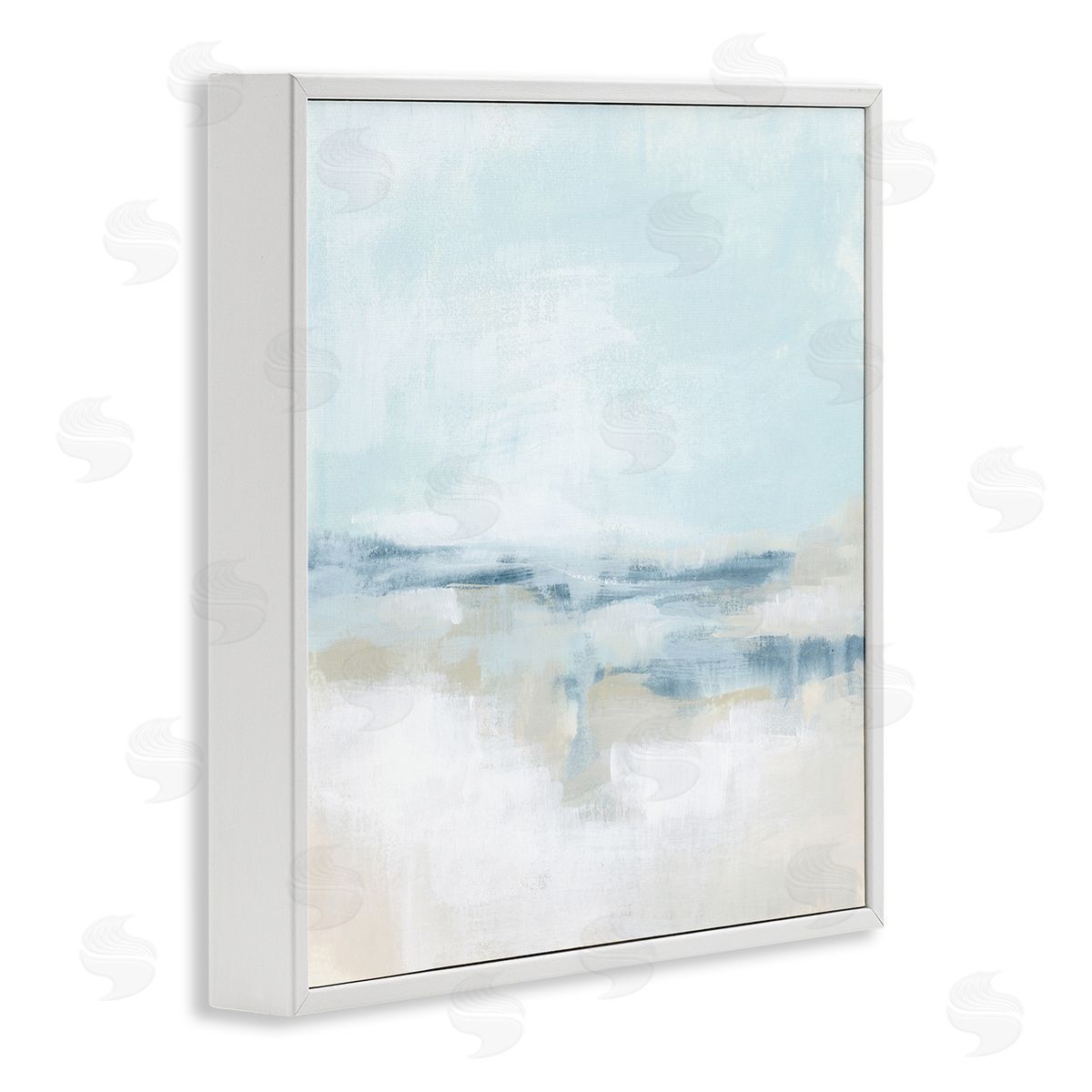 June Erica Vess Contemporary Landscape Abstract Mist White Framed Glicee Wall Art Print