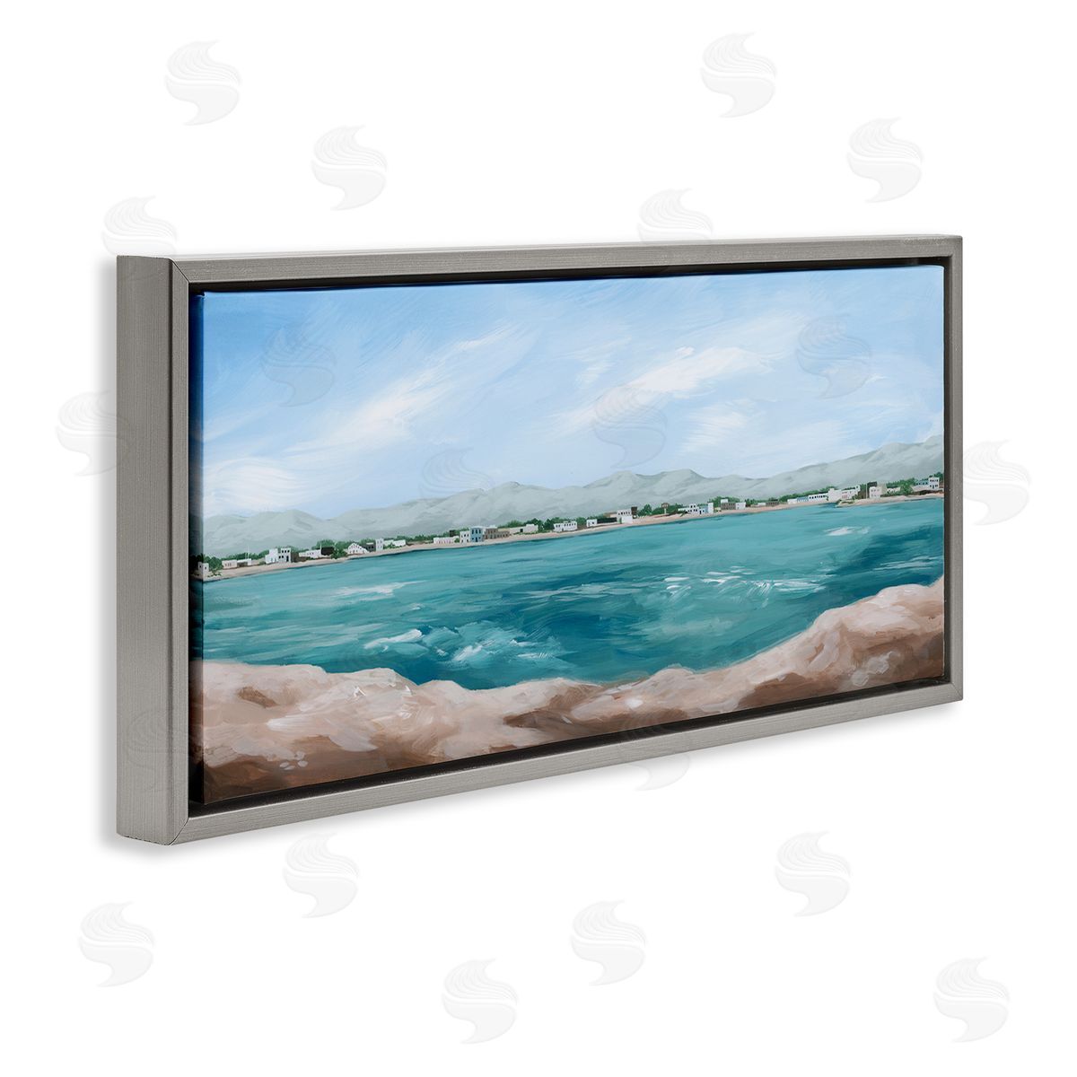 Grace Popp Panoramic Rocky Ocean View Distant Town