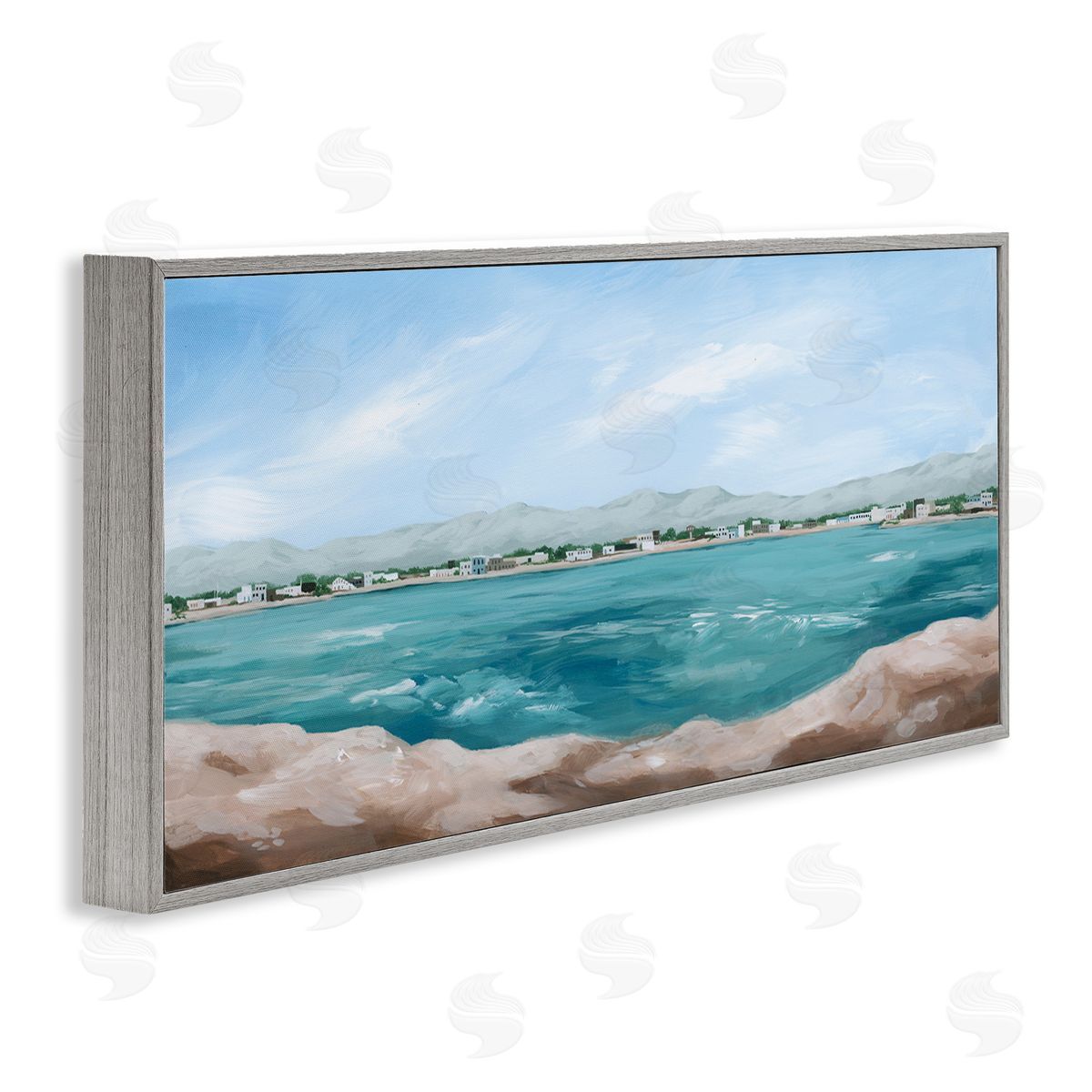 Grace Popp Panoramic Rocky Ocean View Distant Town