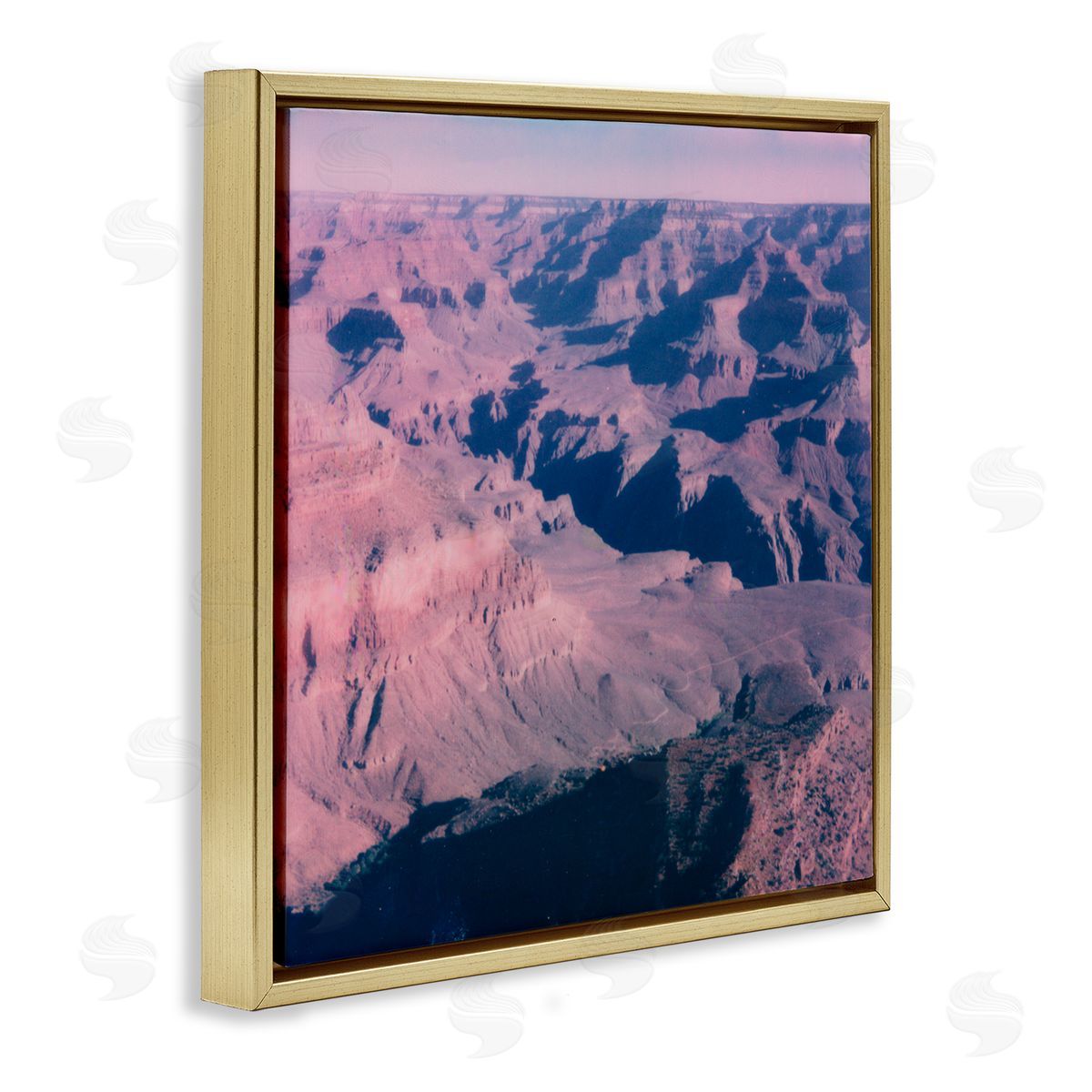 Jacob Green Vast Desolate Desert Canyon Valley Gold Floating Frame Canvas Wall Art Print