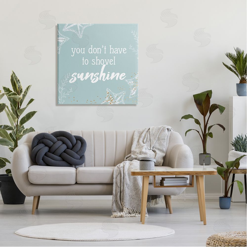 Anne Bailey Summer Beach Lover Nautical Quote Canvas Wall Art in Room