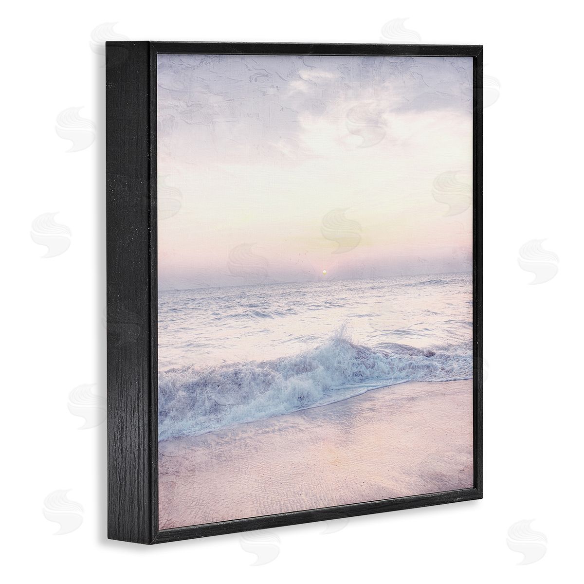 Anne Bailey Crashing Beach Waves Morning Sunrise Black Framed Glicee Wall Art Print