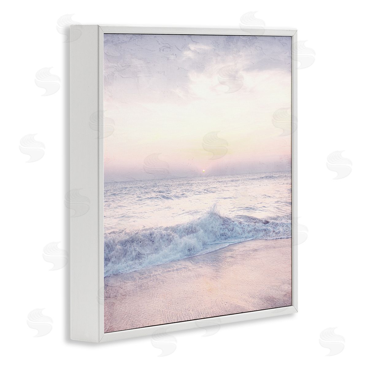 Anne Bailey Crashing Beach Waves Morning Sunrise White Framed Glicee Wall Art Print