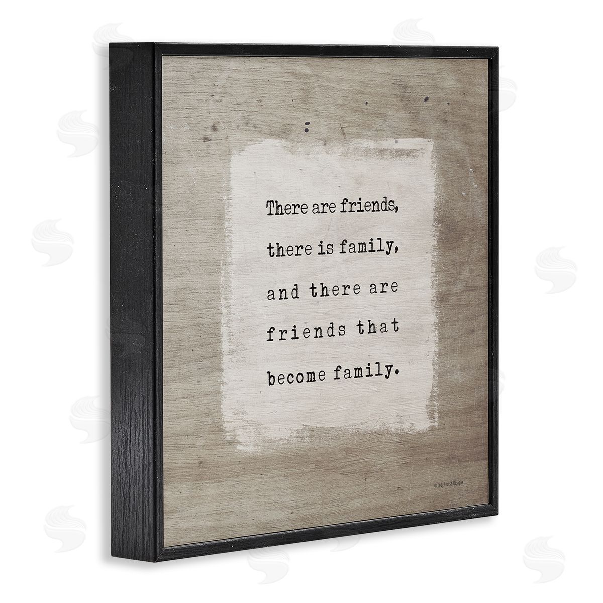 Lady Louise Designs Found Family Meaningful Friendship Black Framed Glicee Wall Art Print