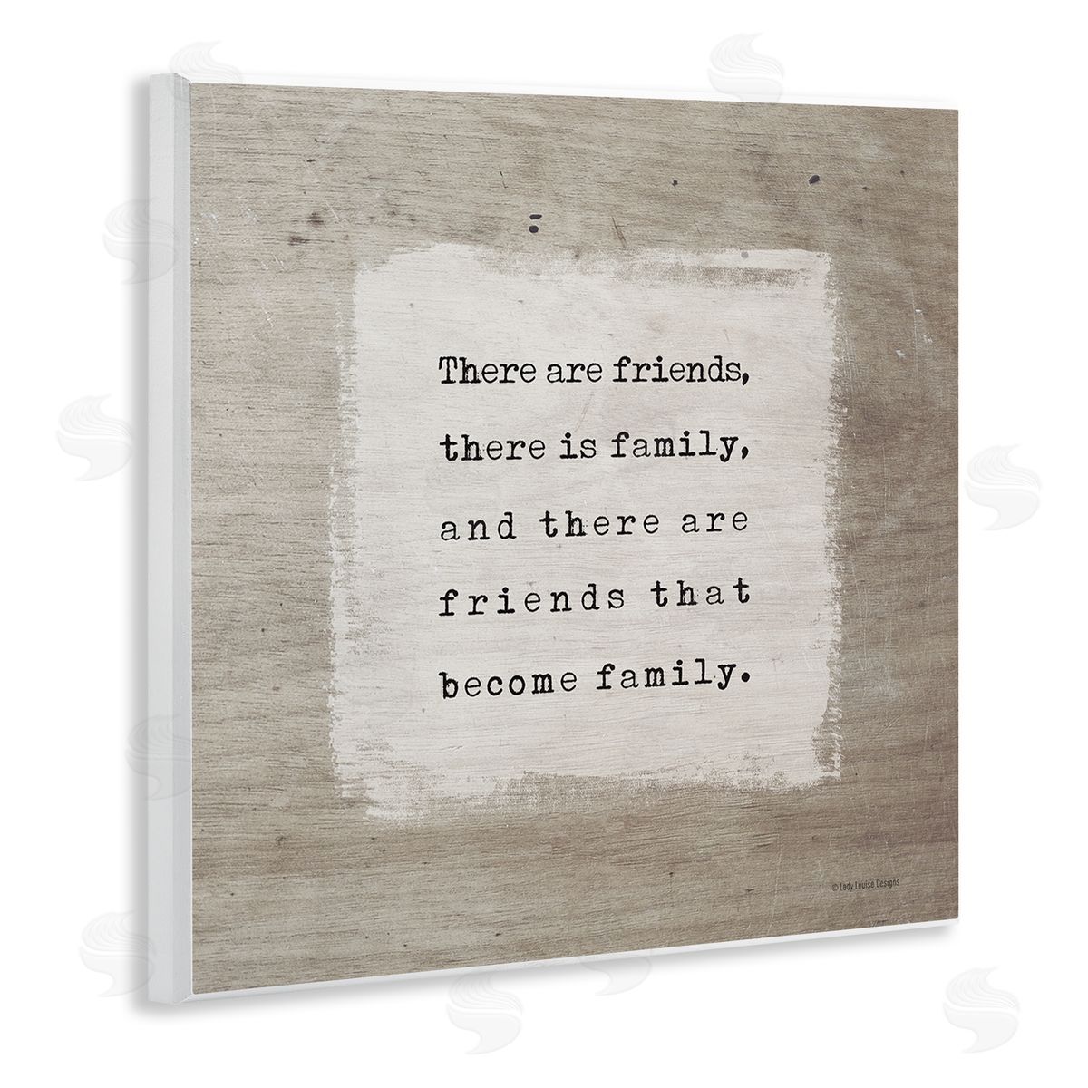 Lady Louise Designs Found Family Meaningful Friendship Wooden Wall Plaque Art Print