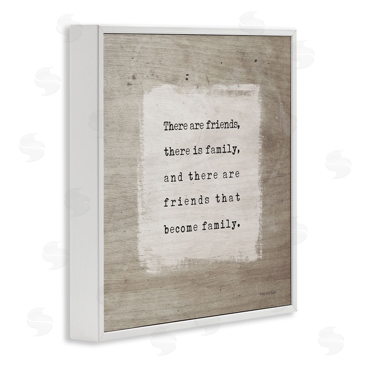 Lady Louise Designs Found Family Meaningful Friendship White Framed Glicee Wall Art Print