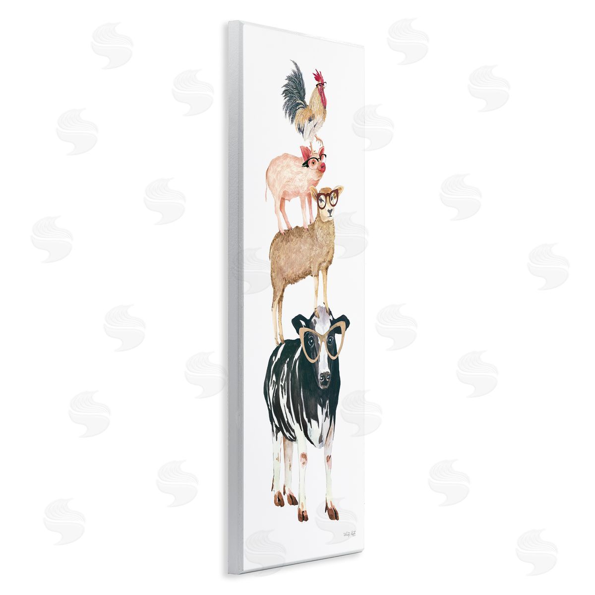 Cindy Jacobs Stacked Farm Animals Wearing Glasses