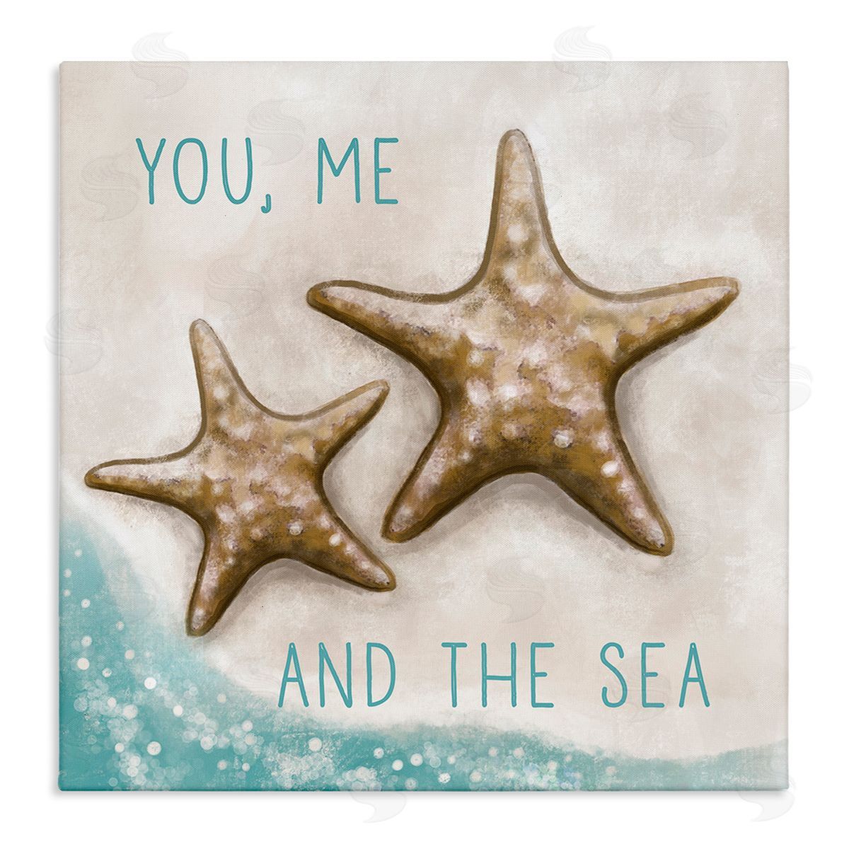Elizabeth Tyndall You Me & Sea Romantic Beach Lover Stretched Canvas Wall Art Print