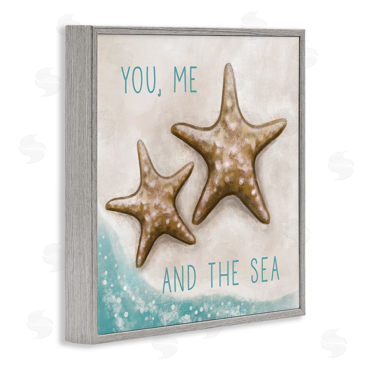 Elizabeth Tyndall You Me & Sea Romantic Beach Lover Gray Framed Glicee Wall Art Print