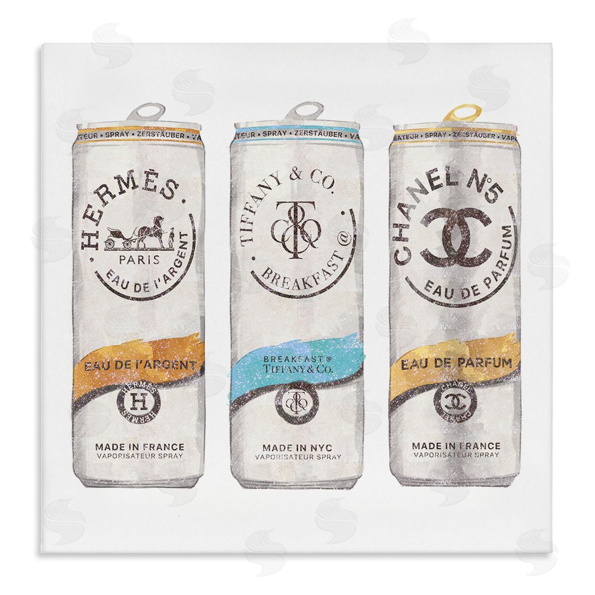 Ziwei Li Fashion Glam Brand Beverage Cans Stretched Canvas Wall Art Print