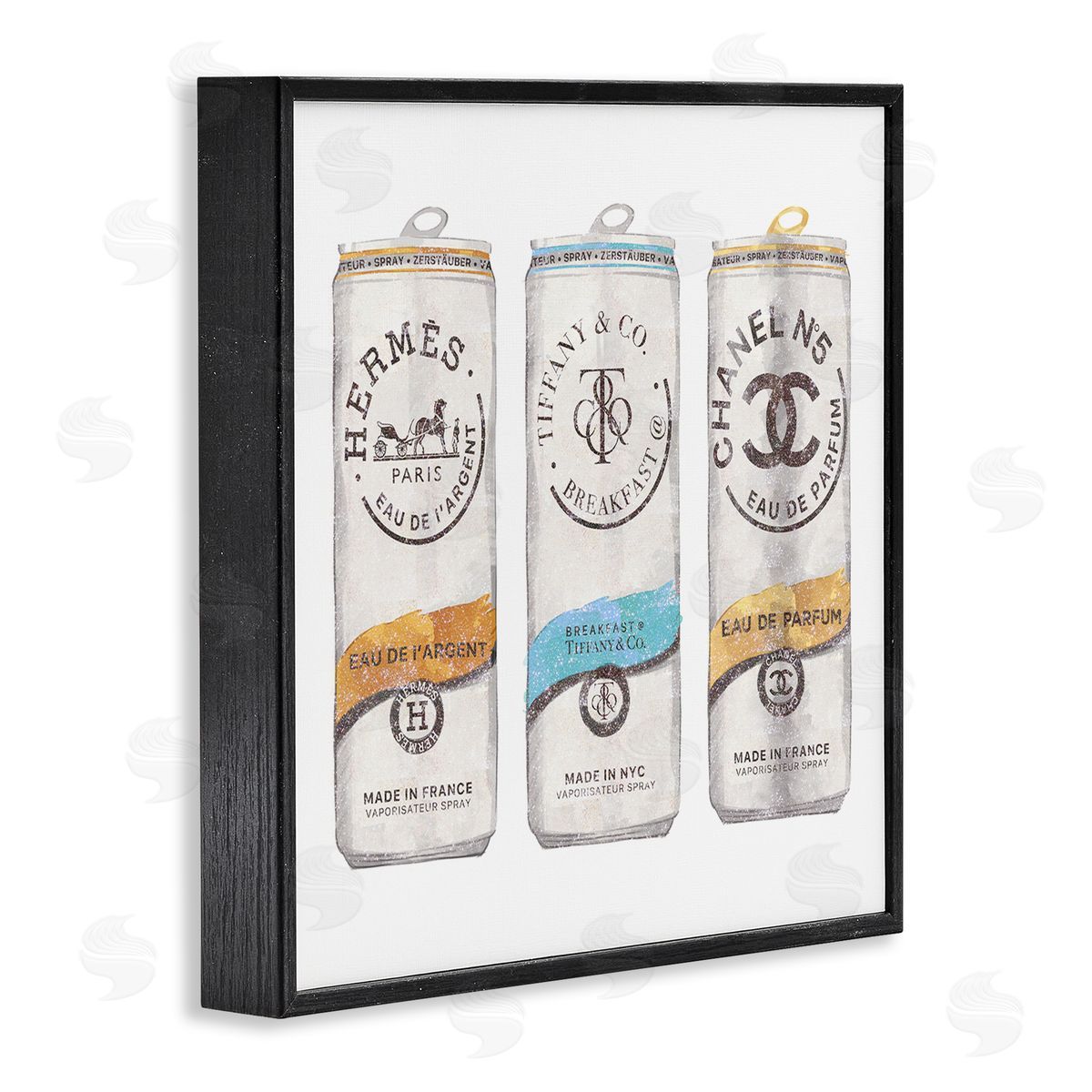 Ziwei Li Fashion Glam Brand Beverage Cans Black Framed Glicee Wall Art Print