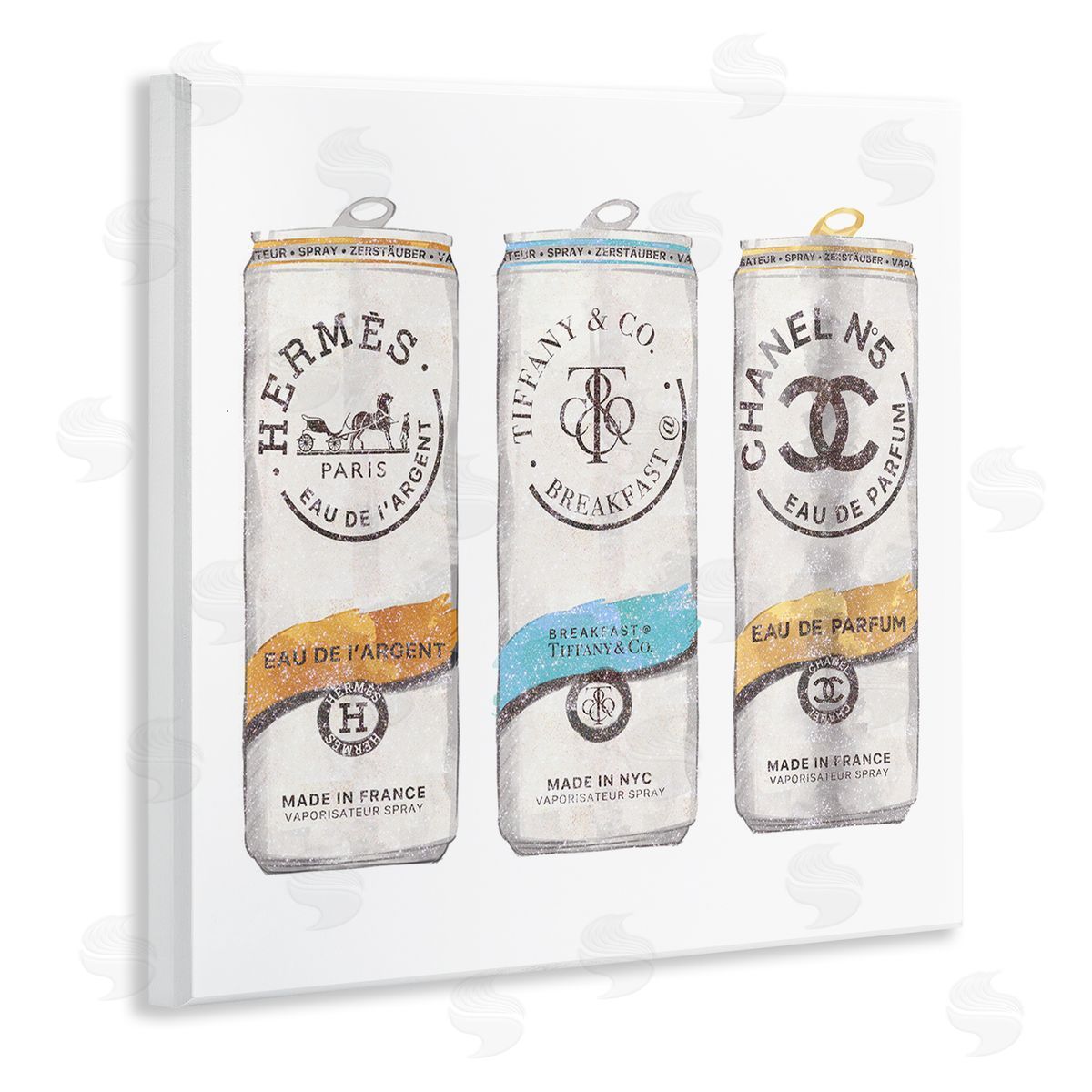 Ziwei Li Fashion Glam Brand Beverage Cans Wooden Wall Plaque Art Print