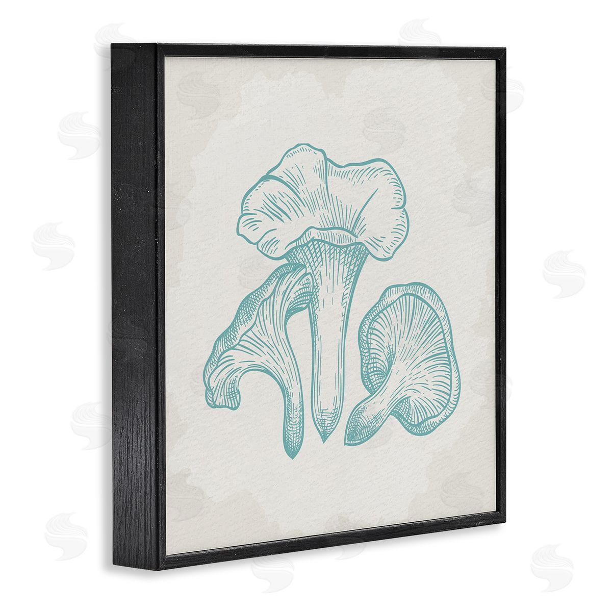 Kim Allen Detailed Mushroom Specimen Botanicals Black Framed Glicee Wall Art Print
