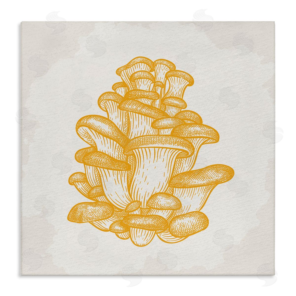 Kim Allen Intricate Mushroom Forest Botanicals Stretched Canvas Wall Art Print