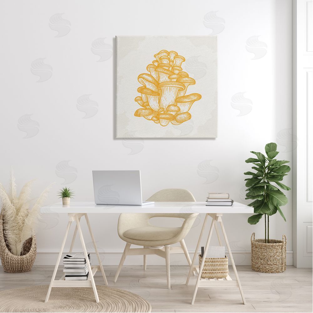 Kim Allen Intricate Mushroom Forest Botanicals Canvas Wall Art in Room