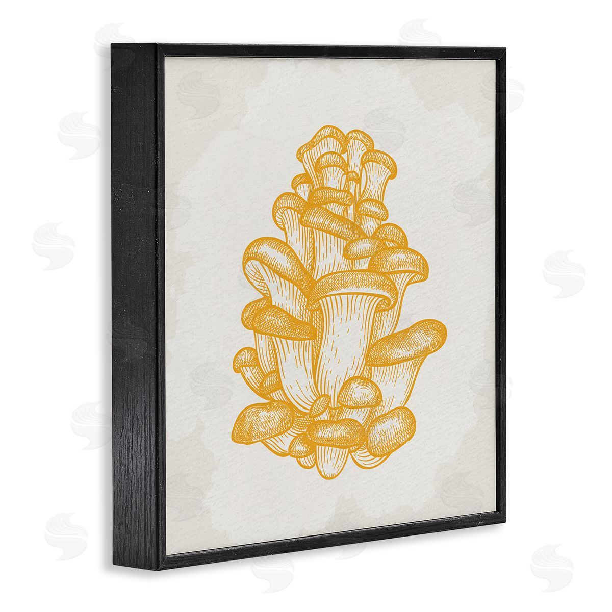 Kim Allen Intricate Mushroom Forest Botanicals Black Framed Glicee Wall Art Print