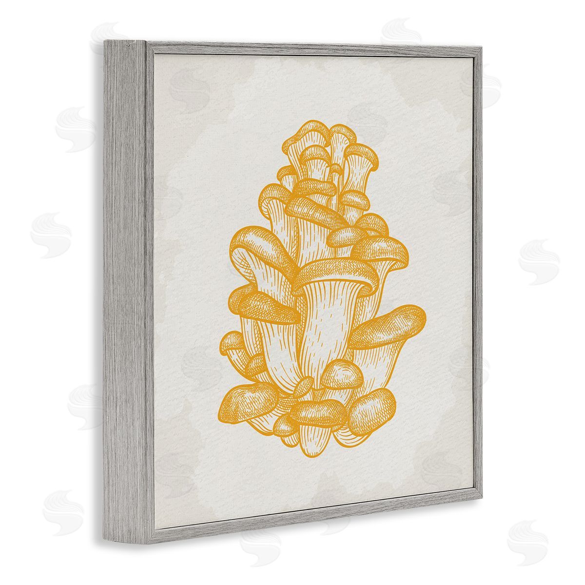 Kim Allen Intricate Mushroom Forest Botanicals Gray Framed Glicee Wall Art Print
