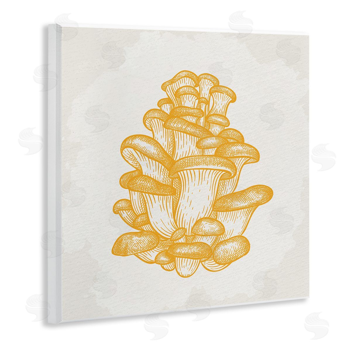Kim Allen Intricate Mushroom Forest Botanicals Wooden Wall Plaque Art Print