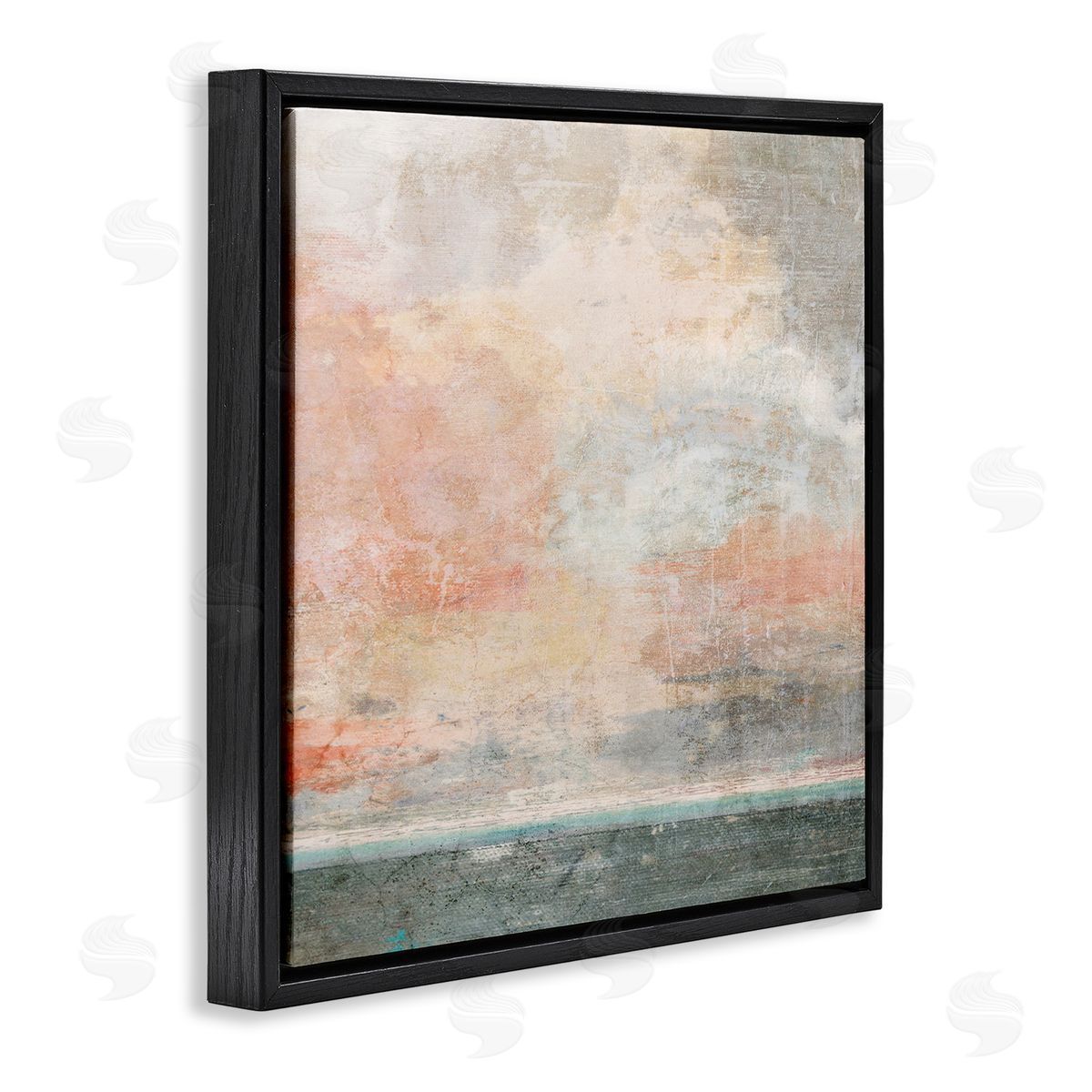 Suzanne Nicoll Layered Modern Landscape Black Floating Frame Canvas Wall Art Print