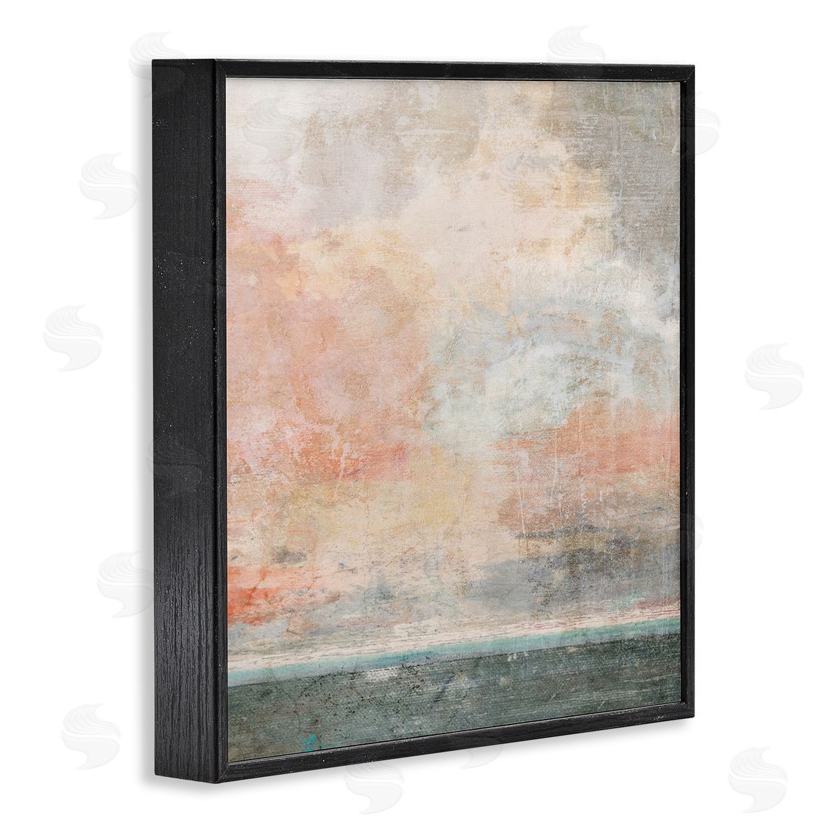 Suzanne Nicoll Layered Modern Landscape Black Framed Glicee Wall Art Print
