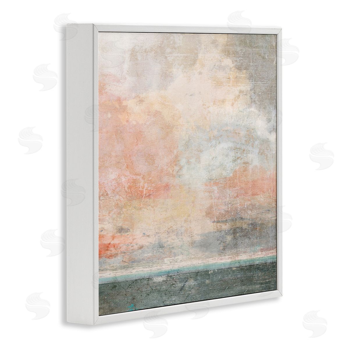 Suzanne Nicoll Layered Modern Landscape White Framed Glicee Wall Art Print