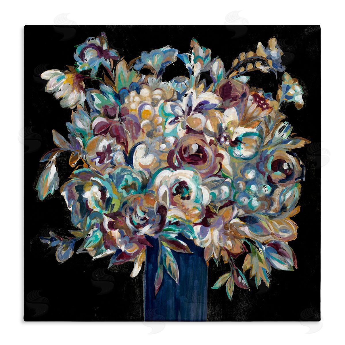 Liz Jardine Modern Flower Bouquet Painting Stretched Canvas Wall Art Print