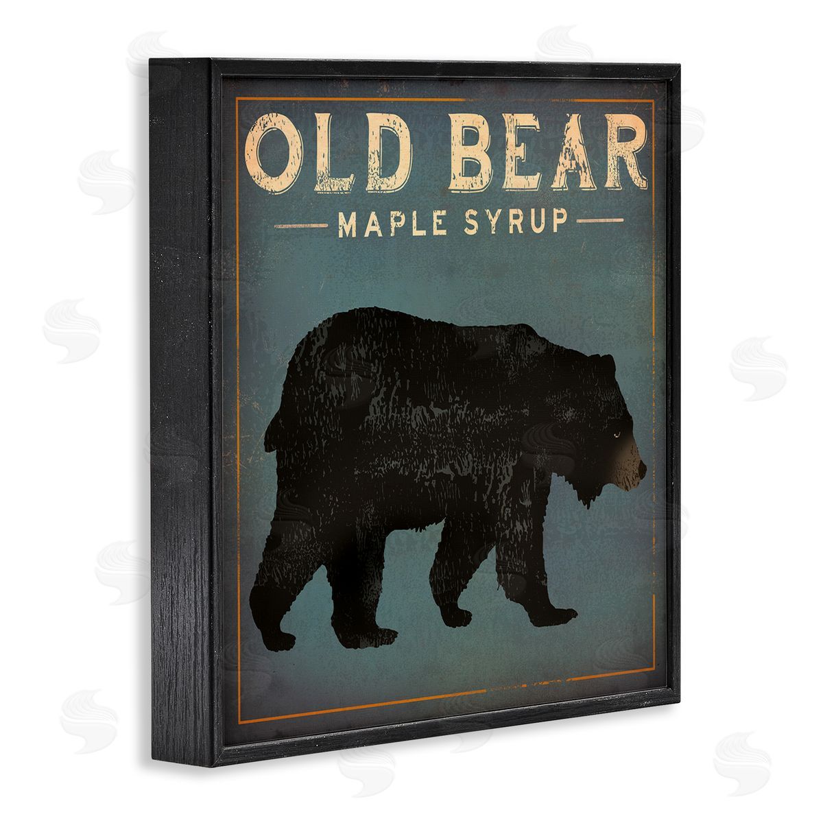 Ryan Fowler Vintage Bear Maple Syrup Black Framed Glicee Wall Art Print