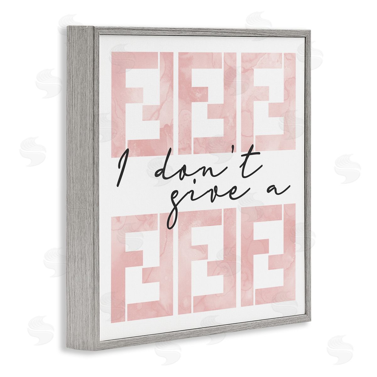 Stupell Studio Glam Fashion Brand Humor Gray Framed Glicee Wall Art Print