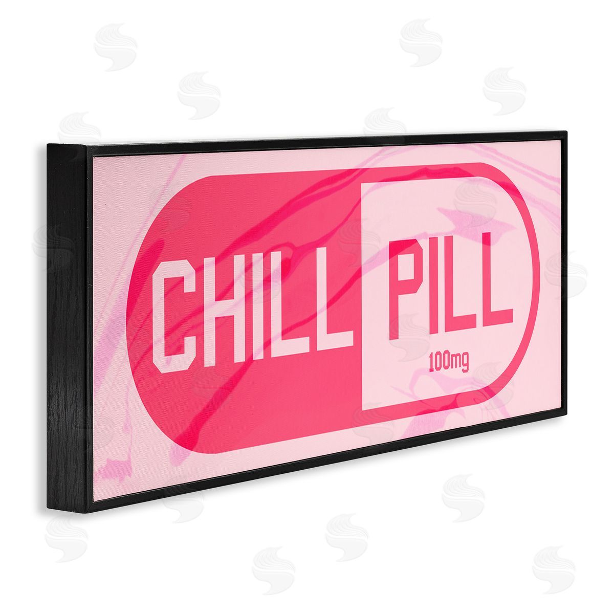 Chill Pill Modern Pop Black Frame Print Wall Art, Home Decor by Stupell Studio