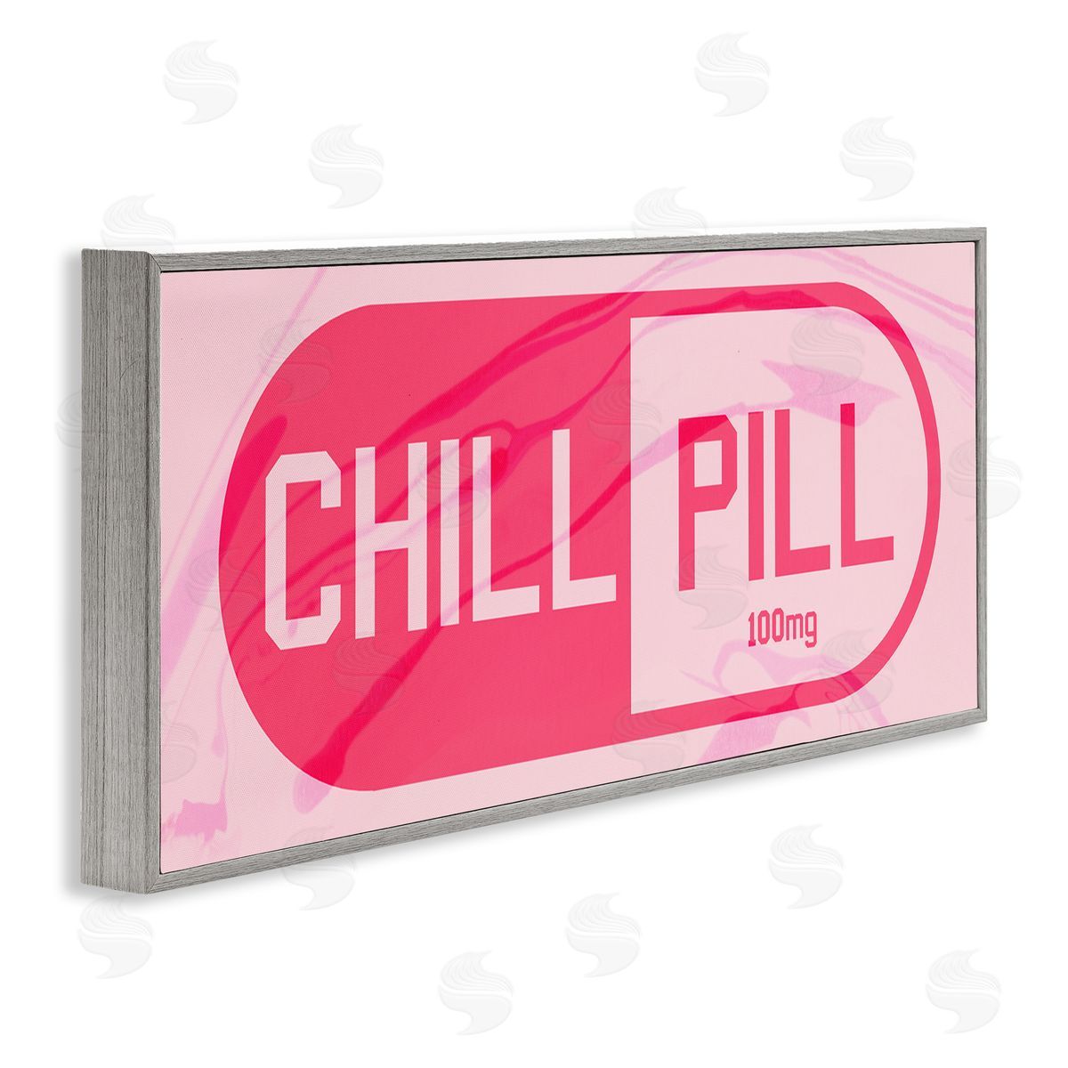Chill Pill Modern Pop Grey Frame Print Wall Art, Home Decor by Stupell Studio