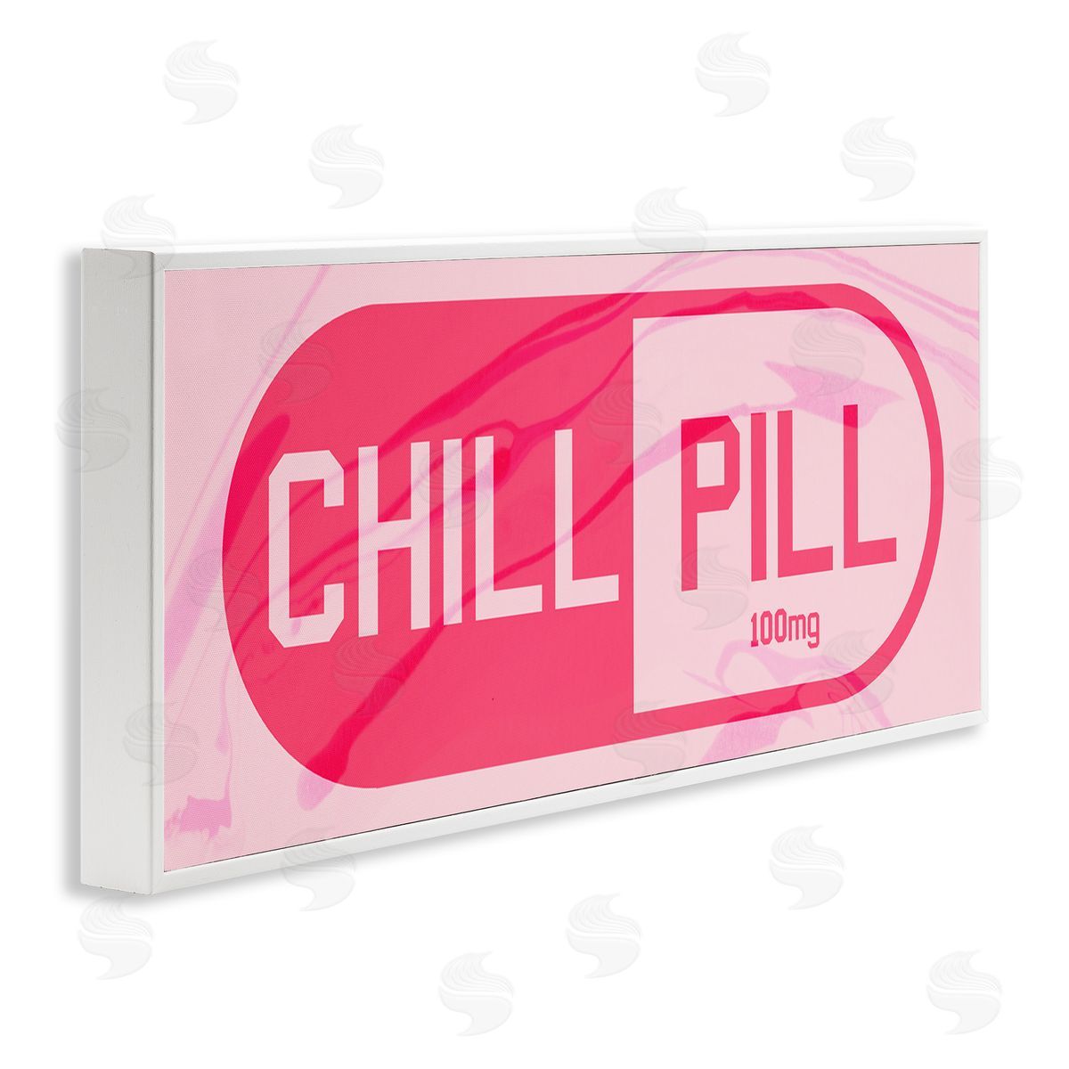 Chill Pill Modern Pop White Frame Print Wall Art, Home Decor by Stupell Studio