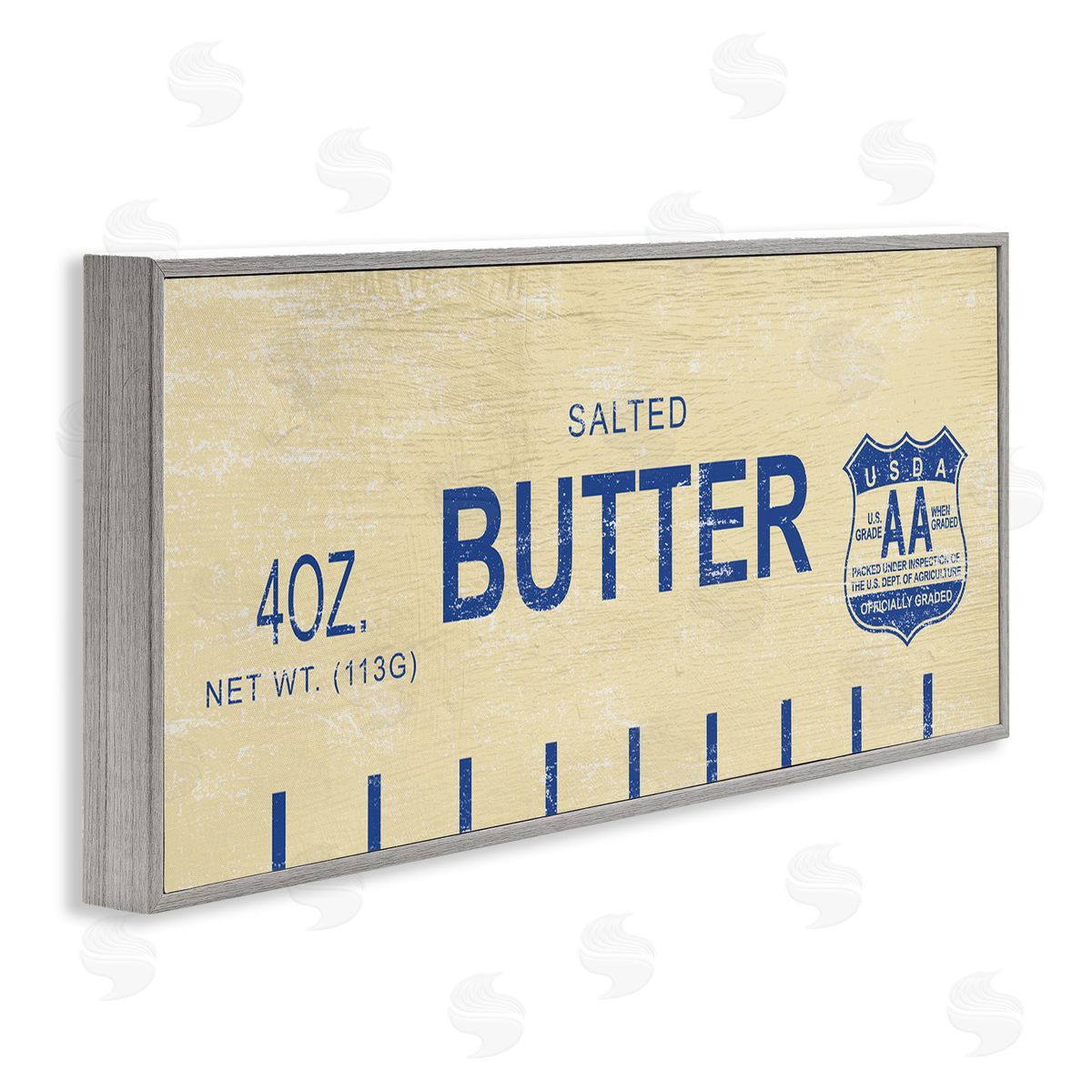 Vintage Salted Butter Grey Frame Print Wall Art, Home Decor by Stupell Studio